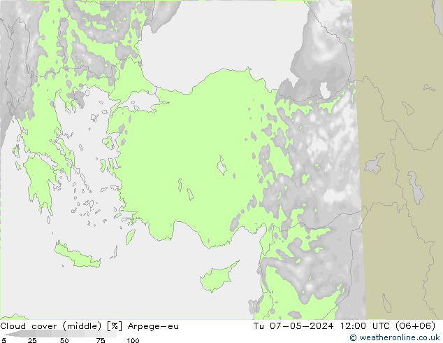 nuvens (médio) Arpege-eu Ter 07.05.2024 12 UTC