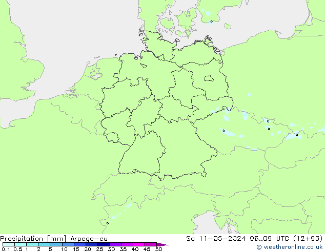 Neerslag Arpege-eu za 11.05.2024 09 UTC