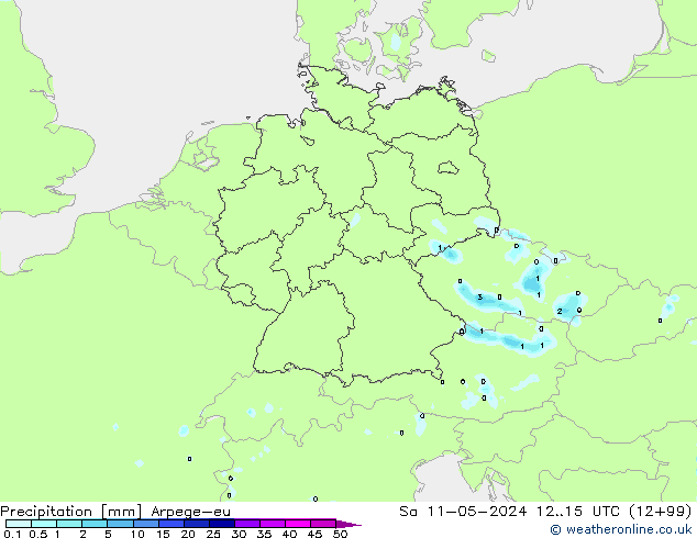 Precipitation Arpege-eu Sa 11.05.2024 15 UTC
