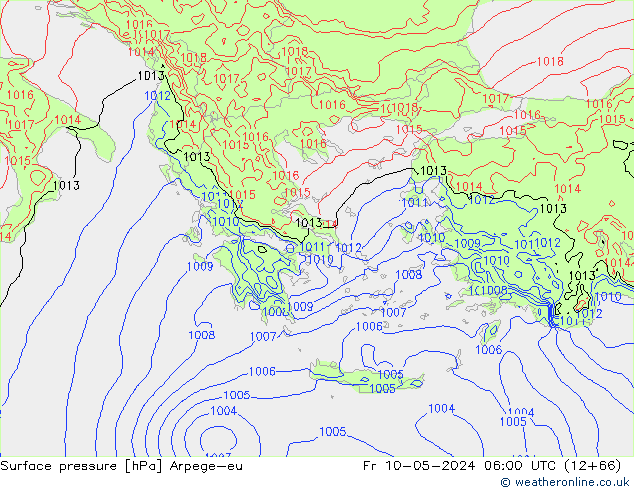 ciśnienie Arpege-eu pt. 10.05.2024 06 UTC