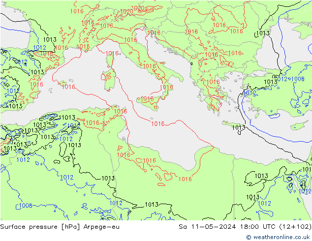 ciśnienie Arpege-eu so. 11.05.2024 18 UTC