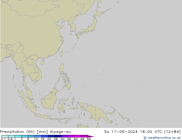 Precipitation (6h) Arpege-eu Sa 11.05.2024 00 UTC