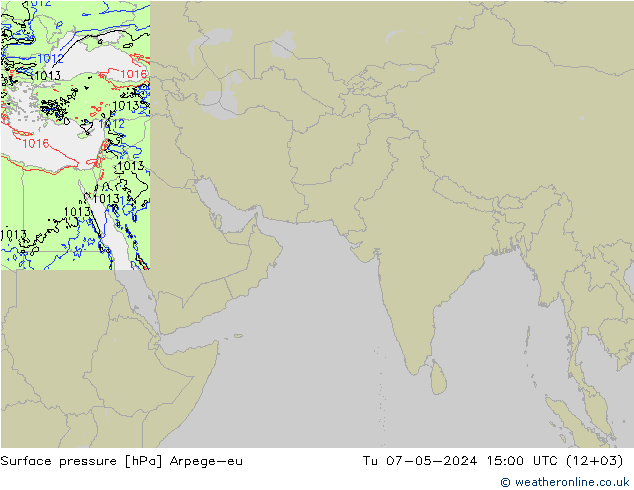 地面气压 Arpege-eu 星期二 07.05.2024 15 UTC