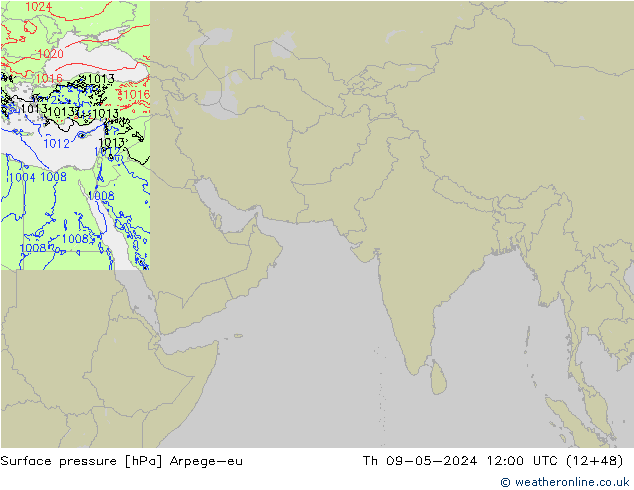 pression de l'air Arpege-eu jeu 09.05.2024 12 UTC