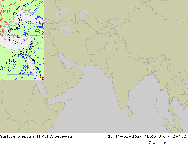 Bodendruck Arpege-eu Sa 11.05.2024 18 UTC
