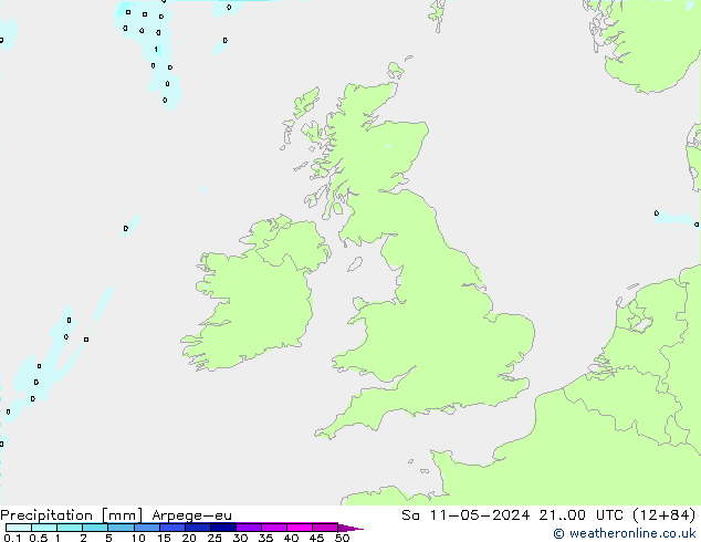 Precipitación Arpege-eu sáb 11.05.2024 00 UTC