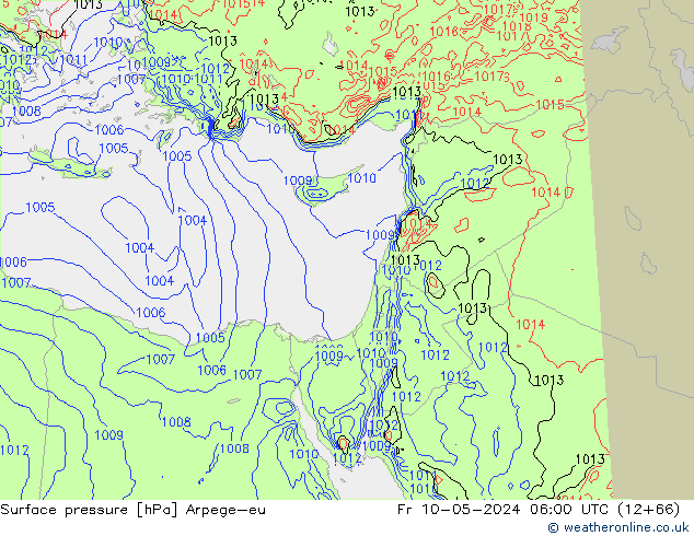 Bodendruck Arpege-eu Fr 10.05.2024 06 UTC