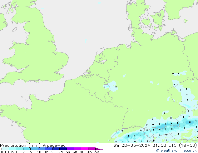Precipitation Arpege-eu We 08.05.2024 00 UTC