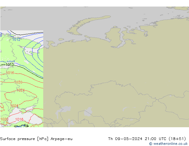 Yer basıncı Arpege-eu Per 09.05.2024 21 UTC