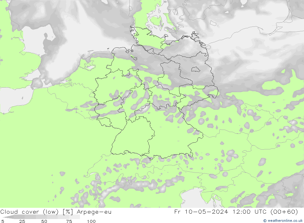 Bulutlar (düşük) Arpege-eu Cu 10.05.2024 12 UTC