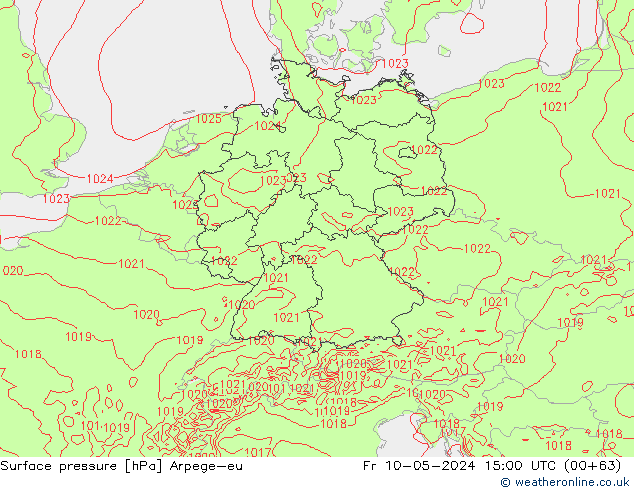 ciśnienie Arpege-eu pt. 10.05.2024 15 UTC