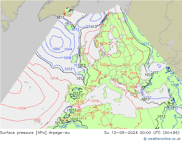 Bodendruck Arpege-eu So 12.05.2024 00 UTC
