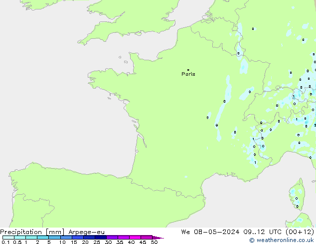 Yağış Arpege-eu Çar 08.05.2024 12 UTC