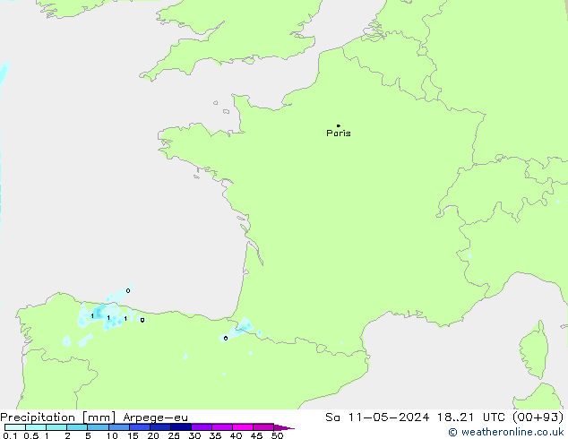 Yağış Arpege-eu Cts 11.05.2024 21 UTC