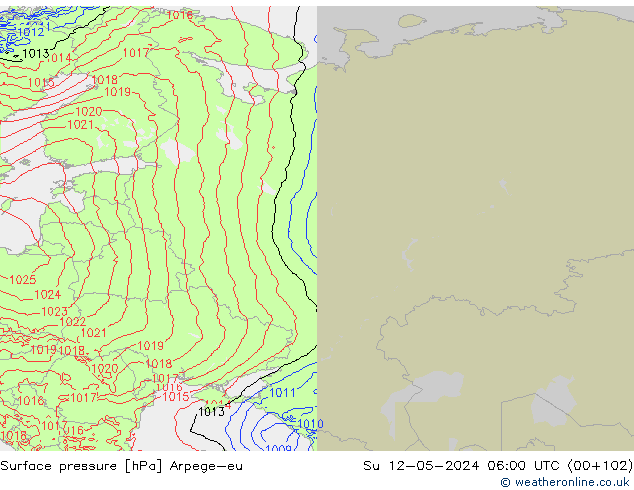 Luchtdruk (Grond) Arpege-eu zo 12.05.2024 06 UTC
