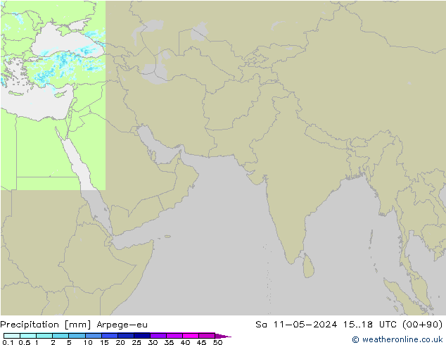 Precipitation Arpege-eu Sa 11.05.2024 18 UTC