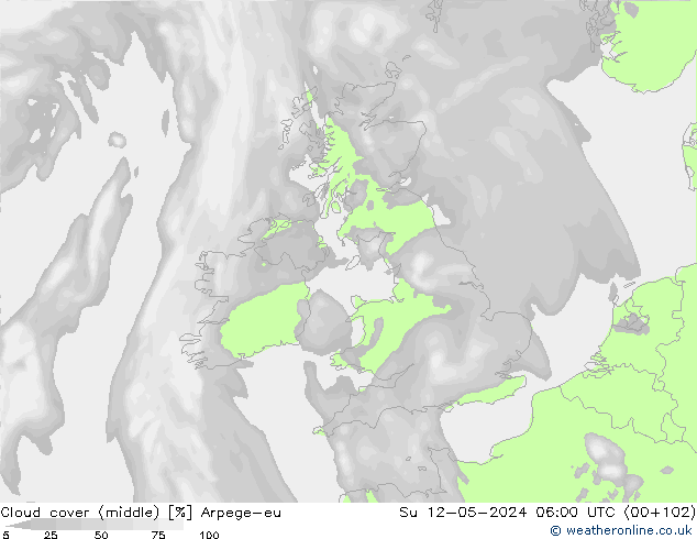 Wolken (mittel) Arpege-eu So 12.05.2024 06 UTC