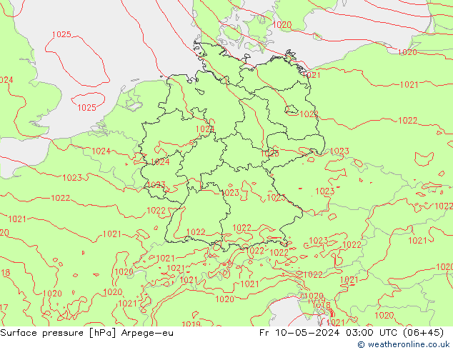 Bodendruck Arpege-eu Fr 10.05.2024 03 UTC