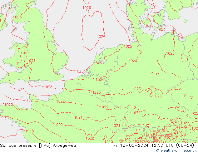 ciśnienie Arpege-eu pt. 10.05.2024 12 UTC