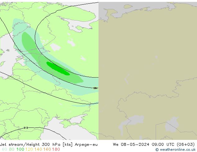 Prąd strumieniowy Arpege-eu śro. 08.05.2024 09 UTC