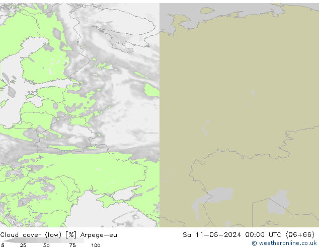 Nubes bajas Arpege-eu sáb 11.05.2024 00 UTC