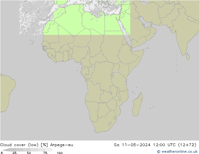 Nubi basse Arpege-eu sab 11.05.2024 12 UTC