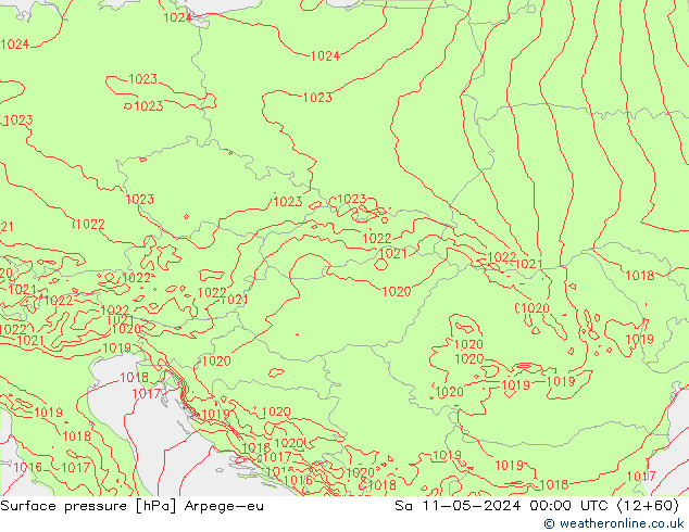 ciśnienie Arpege-eu so. 11.05.2024 00 UTC