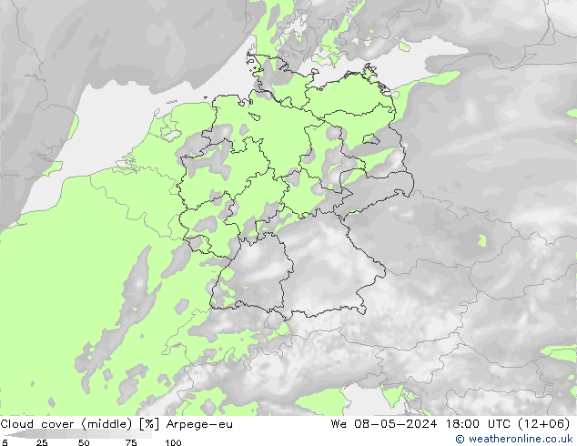 云 (中) Arpege-eu 星期三 08.05.2024 18 UTC