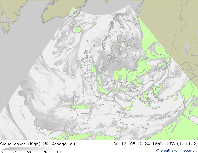 vysoký oblak Arpege-eu Ne 12.05.2024 18 UTC