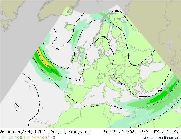 Courant-jet Arpege-eu dim 12.05.2024 18 UTC