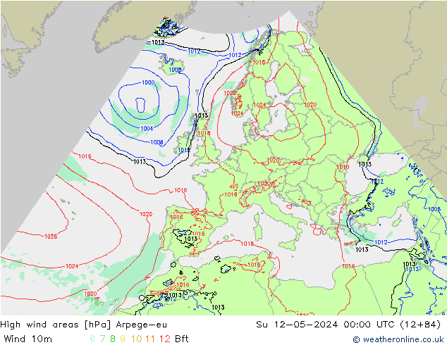 Izotacha Arpege-eu nie. 12.05.2024 00 UTC