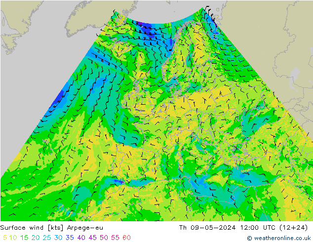 Bodenwind Arpege-eu Do 09.05.2024 12 UTC