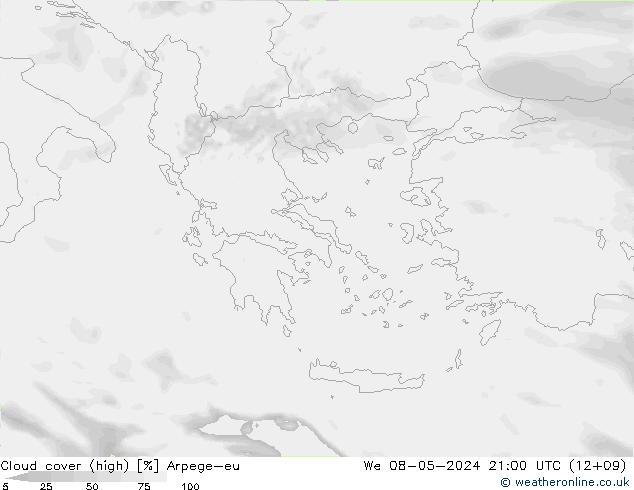 nuvens (high) Arpege-eu Qua 08.05.2024 21 UTC