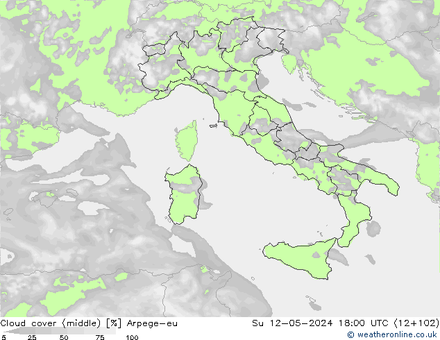 Wolken (mittel) Arpege-eu So 12.05.2024 18 UTC