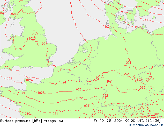 pression de l'air Arpege-eu ven 10.05.2024 00 UTC