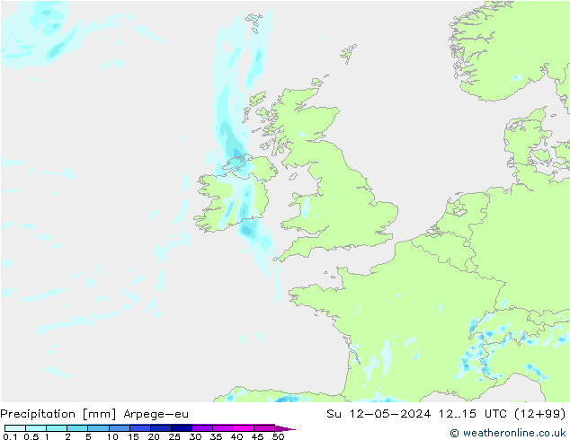 Precipitation Arpege-eu Su 12.05.2024 15 UTC