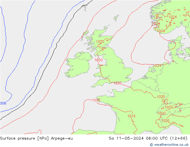 Luchtdruk (Grond) Arpege-eu za 11.05.2024 06 UTC