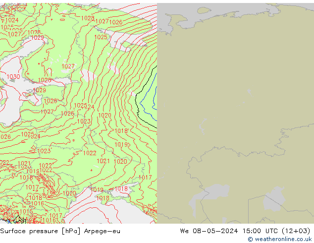 приземное давление Arpege-eu ср 08.05.2024 15 UTC