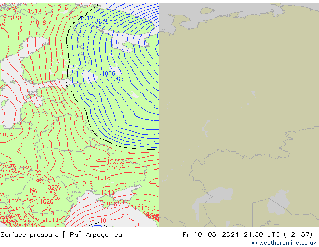 Yer basıncı Arpege-eu Cu 10.05.2024 21 UTC