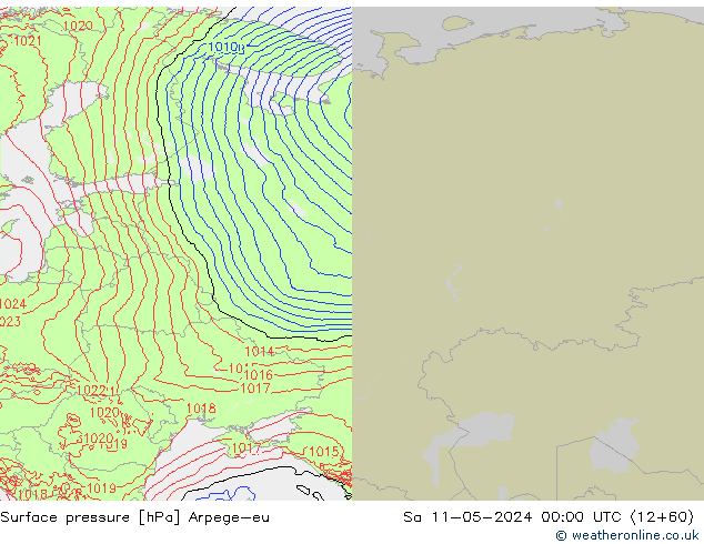 Surface pressure Arpege-eu Sa 11.05.2024 00 UTC