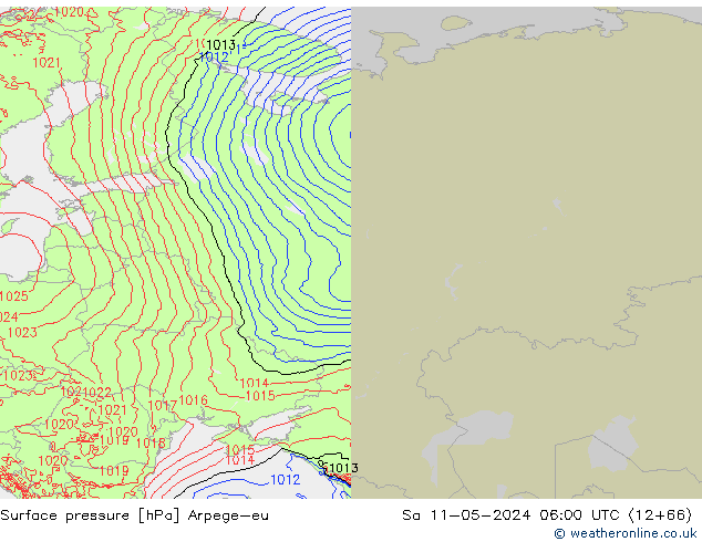 Yer basıncı Arpege-eu Cts 11.05.2024 06 UTC