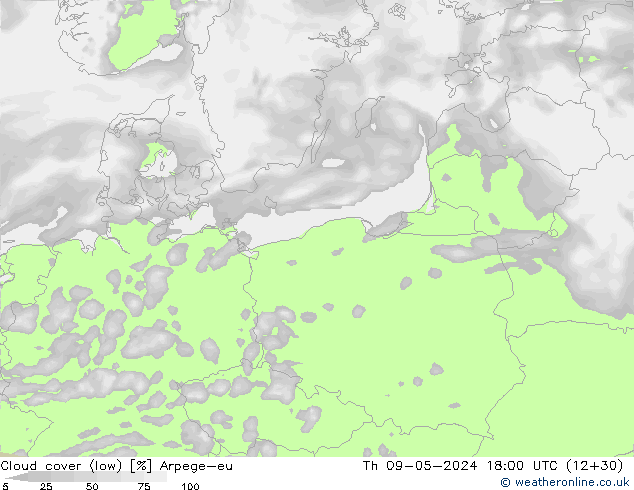Bulutlar (düşük) Arpege-eu Per 09.05.2024 18 UTC