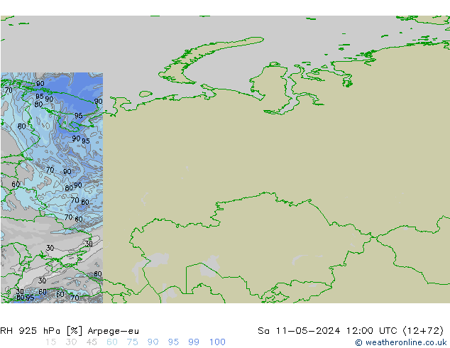 RV 925 hPa Arpege-eu za 11.05.2024 12 UTC