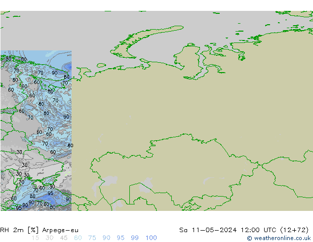 RH 2m Arpege-eu so. 11.05.2024 12 UTC