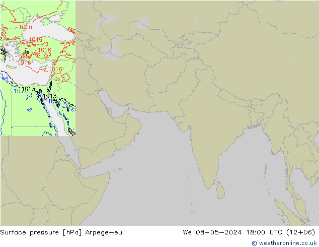 地面气压 Arpege-eu 星期三 08.05.2024 18 UTC