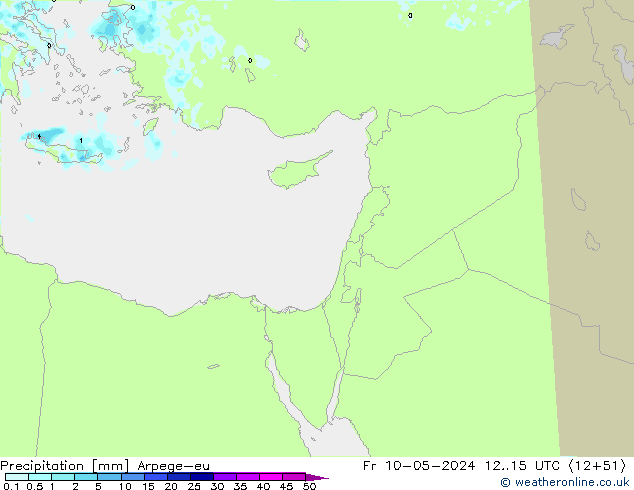 precipitação Arpege-eu Sex 10.05.2024 15 UTC