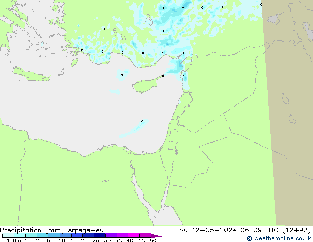 Precipitation Arpege-eu Su 12.05.2024 09 UTC