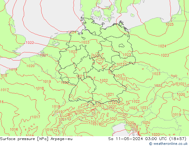 ciśnienie Arpege-eu so. 11.05.2024 03 UTC