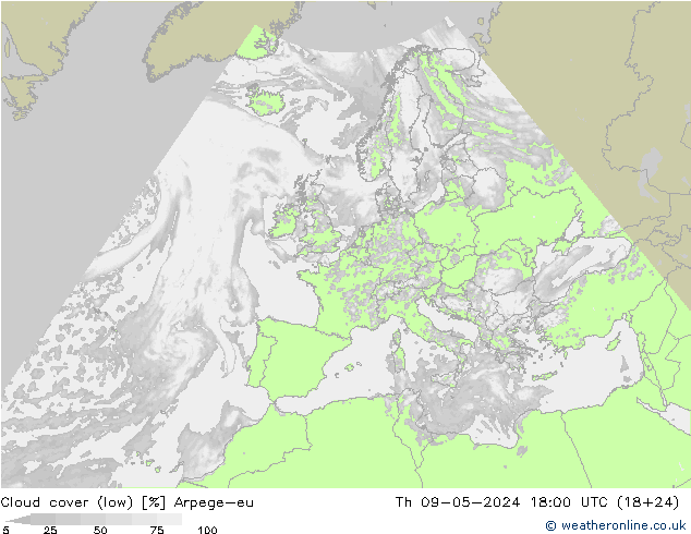 云 (低) Arpege-eu 星期四 09.05.2024 18 UTC