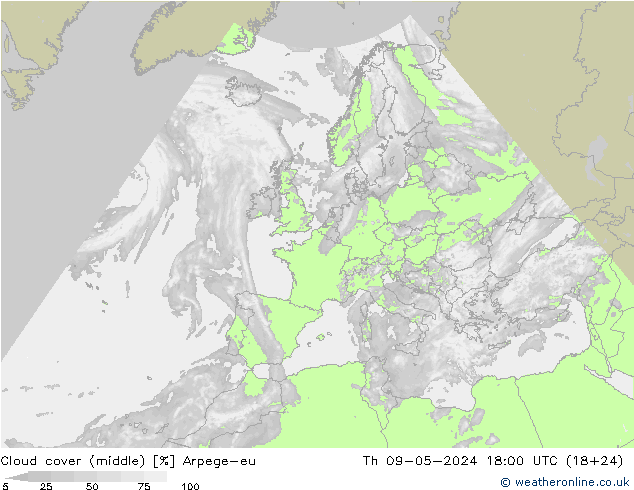 云 (中) Arpege-eu 星期四 09.05.2024 18 UTC